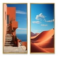 thumbnail image 2 of Designart "Coastal Simplicity Photo VIII" Beach & Ocean Framed Wall Art Set Of 2 - Beige Beach Framed Canvas Set For Living Room Decor, 2 of 7