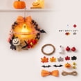 thumbnail image 5 of Halloween Wreath with Light,10 Inch DIY Pumpkin Door Hanging Halloween Decor for Porch,Party,Home - Great Halloween Decorations & Halloween Lights,A/B/C(C), 5 of 7