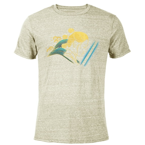 Star Wars Rey Artistic Portrait - Short Sleeve Blended T-Shirt for Adults - Customized-Yellow