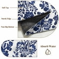thumbnail image 5 of Abstract Flower Area Rugs 4x6 ft Spring Abstract Dark Blue Floral Vintage Washable Rug Non Slip Indoor Carpet Absorbent Floor Mat for Living Room Bedroom Dining Room, 5 of 9