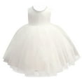 thumbnail image 4 of Satin Tulle Flower Girl Dress With Bow Knot For Birthday Wedding Flower Girl Dress, 4 of 5