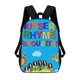 thumbnail image 1 of Rimas Infantiles-theme Backpack, Campus style schoolbag Bookbag with Adjustable Shoulder Straps And Large Zip Compartment, Unisex Travel Bags., 1 of 6