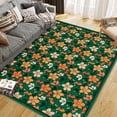 thumbnail image 3 of 8'x10' Area Rugs Boho Floral Bedroom Washable Low Pile Non Slip Indoor Carpet for Nursery Playroom Living Room Green, 3 of 7