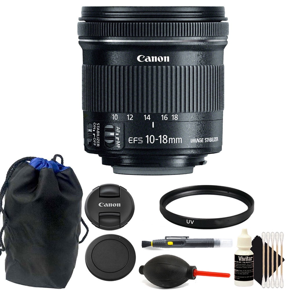 Canon EFS 1018mm f/4.55.6 IS STM Lens Bundle for Digital SLR Camera