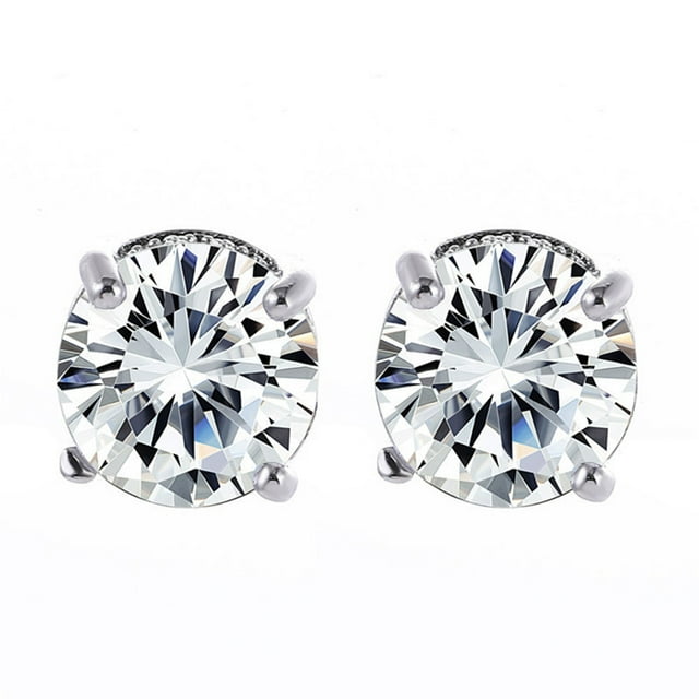 Earrings Exquisite Circular Zircon Copper Accessory for European and Style Classic Hop Unisex Jewelry
