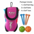 thumbnail image 1 of Cowhide Leather Golf Balls And Tees Holder Divot Tool Carrier Pouch Bag Storage Case With, 1 of 1