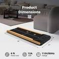 thumbnail image 2 of Superfit 3-in-1 Walking Pad Under Desk Treadmill with Remote Smart APP Control LED Display, 2 of 10