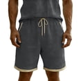 thumbnail image 2 of DayScoop Men's Casual Shorts Summer Shorts Fashion Linen Elastic Waist Drawstring Beach Pockets Breathable Short Pants, 2 of 6