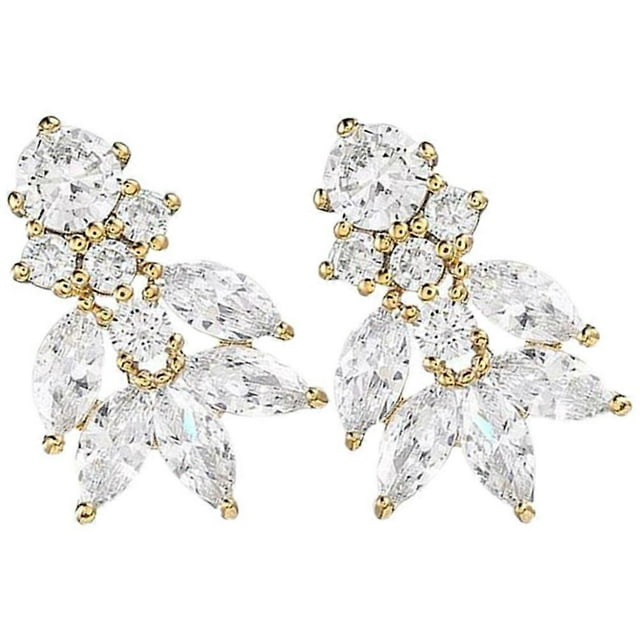 Here's a refined and engaging product description based on your input:\n\n \n\n**Dainty Rhinestone Cluster Earrings – for Bridesmaids & Bridal