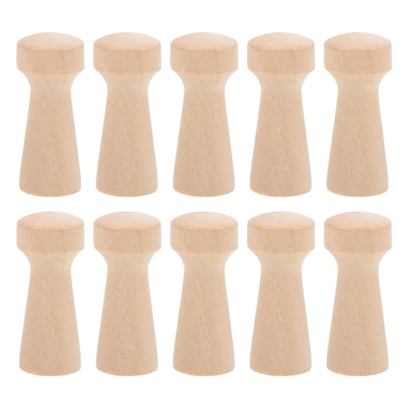 Himition 10pcs Wood Clothes Towel Wall Hooks Wall Hat Hooks Door Hanging Hooks for Bedroom