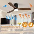 thumbnail image 6 of Sofucor 52-Inch Flush Mount Ceiling Fan with LED Light and Remote Control, Dimmable, ETL Certified, 6 of 13