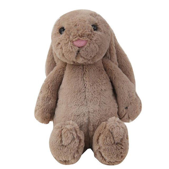 Muñeco de peluche de conejo, juguetes de animales, muñeco de peluche de conejo, lindo muñeco de peluche de conejo, regalos de Navidad, 30 cm, marrón