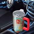 thumbnail image 6 of OBREWU Pioneer Flower Tumbler with Handle and Lid,40oz Pioneer Flower Double Wall Vacuum Insulated Tumbler,Pioneer Flower Cups Gift for Women and Men, 6 of 7