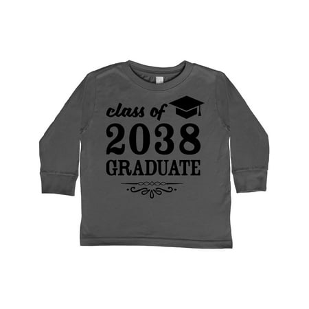 

Inktastic Class of 2038 Graduate with Graduation Cap Gift Toddler Boy or Toddler Girl Long Sleeve T-Shirt