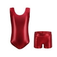 thumbnail image 2 of Girls' Gymnastics Leotards Outfit With Shorts Training Dance Wear Color Ballet Yoga Swimming Suit, 2 of 6