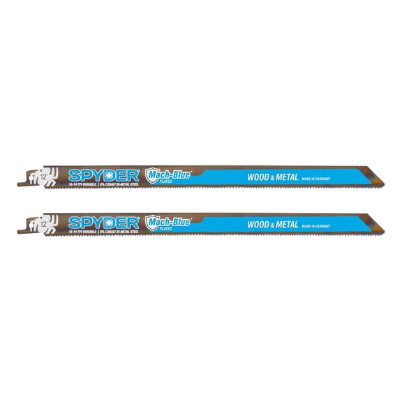 Spyder Mach-Blue™ 12-Inch 10-TPI Reciprocating Blade (2-Pack) 200324