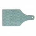 thumbnail image 1 of Orient Cutting Board, Tile in Eastern Style Ornamental Lace Tracery Swirl Geometrical Design, Tempered Glass Cutting and Serving Board, Wine Bottle Shape, Pale Blue Pale Yellow, by Ambesonne, 1 of 1