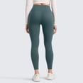 thumbnail image 5 of Women's Leggings Quick Drying Casual Workout No Front Seam Yoga Pants Turquoise M, 5 of 6