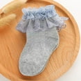 thumbnail image 4 of CPNG Baby Boys Girls Turn Cuff Bottie Elegant Double Layer Lace Ruffle Socks Cotton Baby Comfortable and Trendy Socks for Infant Toddler, 4 of 4