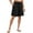Black, variant on Mgmyaa Women's Plus Size Bermuda Shorts Casual Knit Drawstring Knee Length Walking Shorts with Pockets