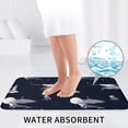 thumbnail image 6 of Bathroom Rugs Sets 3 Piece - whale jellyfish moon stars space Absorbent Non Slip Bath Mats, U-Shape Toilet Lid Cover, Contour Mat, Soft Washable Shower Mats Bath Rug Mat for Bathroom Tub Toilet, 6 of 7