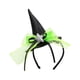 thumbnail image 2 of Diadema de sombrero de bruja para Halloween, aro para el pelo, accesorios para fotos de cosplay, decoración para fiestas Verde, 2 of 9
