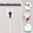thumbnail image 3 of Grusce Wall Cord Hider Self Adhesive Wall Cable Concealer Flexible Cable Hider Cover White Wire Cover Raceway Wall Cord Cover Hider 3/5/8 Meter for Hiding Cable, 3 of 8