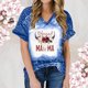 thumbnail image 4 of Top de manga corta con estampado de degradado Sexy de verano para mujer con cuello en V y estampado de día regular para mujer OAVQHLG3B Store lin121212, 4 of 5