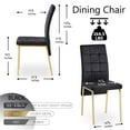 thumbnail image 4 of Modern Velvet High Back Dining Chairs Black - Set of 4, 4 of 5