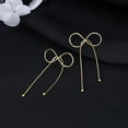 thumbnail image 6 of Solid 925 Sterling Silver Bow Drop Earrings Dangle for Women Teens Bowknot Dangle Earrings Studs, 6 of 16