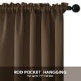 thumbnail image 6 of Deconovo Brown Blacout Rod Pocket Thermal Insulated Curtains Light Blocking Curtians for Living Room, 42W x 95L inch, 6 of 9