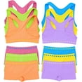 thumbnail image 4 of ToBeInStyle Girl's Pack of 6 Racerback Training Bra Tops & Matching Boyshort Bottoms - Unicorn Love - Medium, 4 of 6