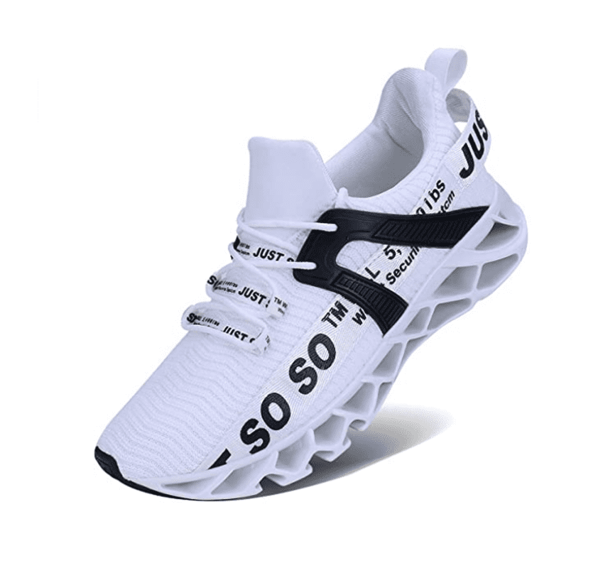 Chaussures de Course Respirantes à Enfiler Espadrilles Hommes Blanches (Taille 40)