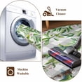 thumbnail image 7 of Round Area Rug 3.3 Ft, Spring Plants Washable Non-Slip Circle Carpet for Living Room/Bedroom, Watercolor Leaves Birds Flowers Gray Plaid Low-Profile Small Kitchen Mats Collection Rugs for Indoor, 7 of 7