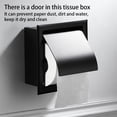 thumbnail image 3 of Toilet Paper Holder Stainless Steel Wall Mounted Tissues Box Waterproof Organizer Household Dispenser Square Container Roller, 3 of 8