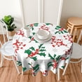 thumbnail image 5 of Merry Christmas Round Tablecloth 60 Inch, Christmas Party Tablecloths Stain Resistance Polyester Table Cloth for Holiday Parties Kitchen Dining Indoor Outdoor, 5 of 5
