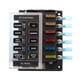thumbnail image 2 of 12-way fuse holder with short circuit indicator light, 16 common fuses + 14 heat shrink tube ring terminals, 2 of 3