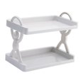 thumbnail image 1 of Estante de almacenamiento de 2 capas para dormitorio, oficina, sa de estar, estantes organizadores de cosméticos, estante de organización de cocina, Gris perfecl Estante de almacenamiento de baño, 1 of 6