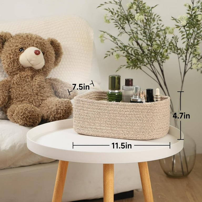 MnArk Small Storage Baskets For Organzng | Closet Organzer Bns | Shelf Toy Basket | Woven