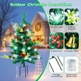 thumbnail image 5 of Qoosea 2 pack Christmas Decorations Outdoor, 30 inch Christmas Tree Stake Lights, 40 LED Lights Xmas Decorations for Outside Holiday Yard Porch Pathway Grave Cemetery Decor, 5 of 9