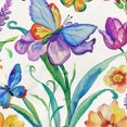 thumbnail image 6 of WYYP Flowers Butterfly Watercolor Painting Round Tablecloth Washable for Home Kitchen Outdoor Decoration 100% Polyester Fiber Outdoor Picnic Camping and Indoor Kitchen Dining Party White, 6 of 8