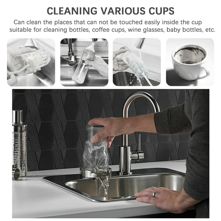 Kitchen Sink Glass Rinser Stainless Steel High Pressure Cup Cleaner  Automatic Cup Washer Kitchen Faucet Bar Bottle Washer Tools