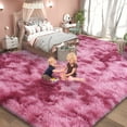 thumbnail image 7 of ZENELESS Large Fluffy Rugs for Living Room,9x12ft Rectangular Shag Rug Carpets for Living Room Bedroom Nursery Tie-dye&Red, 7 of 7