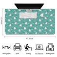 thumbnail image 5 of Long Mouse Pads for Desk,Green Cartoon Unicorn Pattern Desk Mats on Top Of Desks, Desk Mouse Pad Extra Large with 3mm Non-Slip Base and Stitched Edge for Gaming,Office,Work,Home 47.3"x23.6", 5 of 6