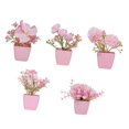 thumbnail image 3 of 5 miniplantas artificiales en maceta, flores artificiales decorativas, bonsái de imitación para estantería, baño, escritorio, decoración del hogar. Estilo C, 3 of 8