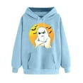 thumbnail image 4 of FDGIU Women's Loose Cute Crewneck Pullover, Halloween Graphic Tees for Women, Pumpkin Long Sleeve Tops, Soft Breathable Casual Top，Oversized Hooded Sweatshirts Fall, 4 of 4