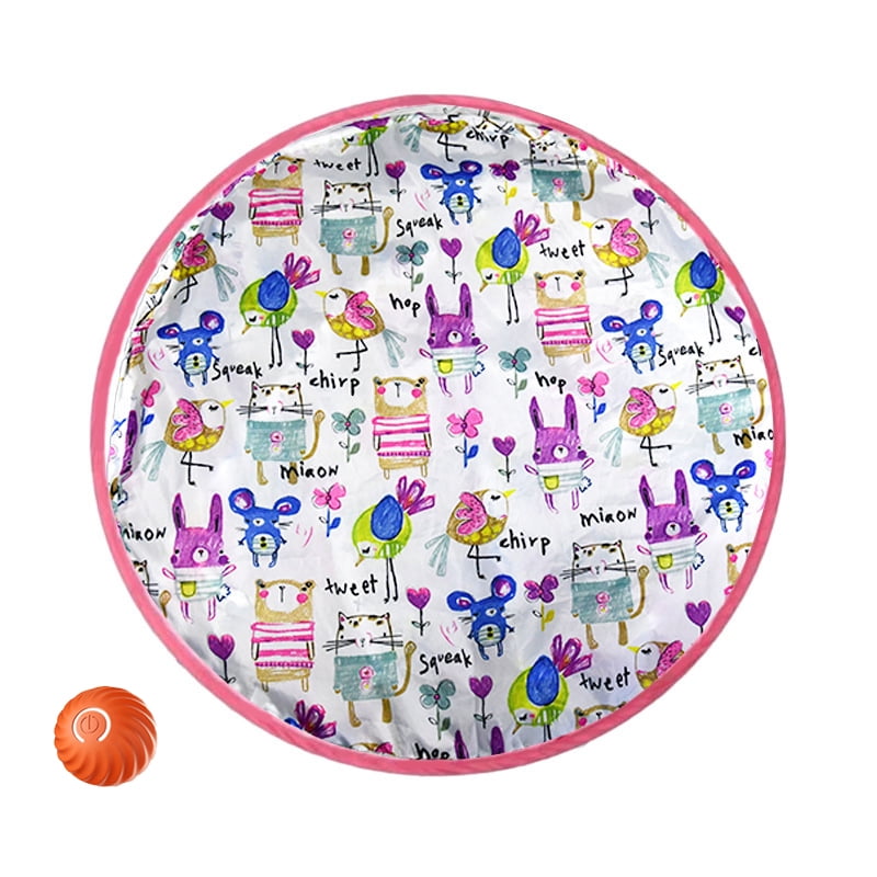 Interactive Cat Toys, Cat Toys Ball Fast Rolling in Pouch, Automatic Motion Activated Moving Ball Hide and Seek Game for Indoor Exercise Kicker