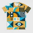thumbnail image 3 of T Shirt For Men Retro Vintage Geometric Abstract Print Vintage T-Shirts Short Sleeve Graphic Tops Su, 3 of 7