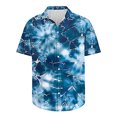 thumbnail image 4 of GERsome Men's Short Sleeve Tie-Dye Shirts Casual Lightweight Button Down Shirts Vacation Beach Summer Tops S-5XL, 4 of 4