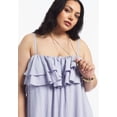 thumbnail image 3 of June & Vie Women's Plus Size High-Low Ruffled Hem Maxi Dress, 3 of 4